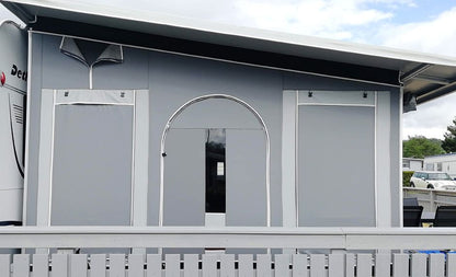 Ask 7+ Stålgrå Frittstående Helårstelt – Robust, Allsidig, 727x350cm