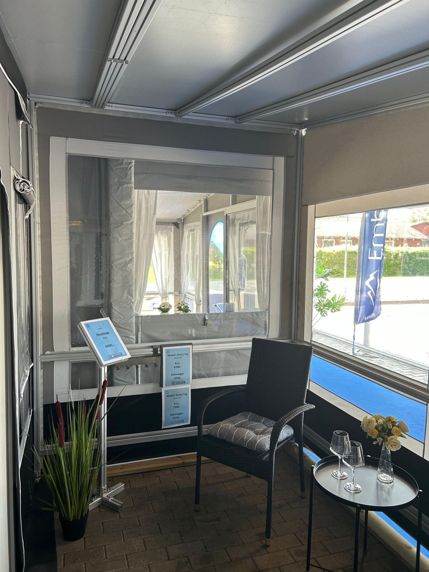 Hele Sidevægger til  ekstra tag Ask 7+  190 x 350
VENSTRE  H2