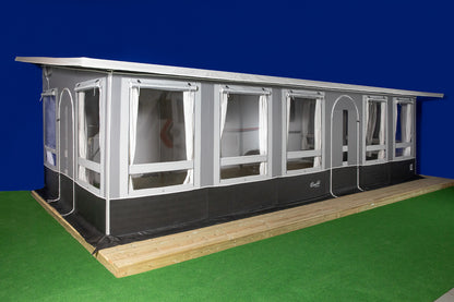 Ask 7+ Stålgrå Frittstående Helårstelt – Robust, Allsidig, 727x350cm