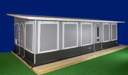 Ask 7+ Stålgrå Frittstående Helårstelt – Robust, Allsidig, 727x350cm