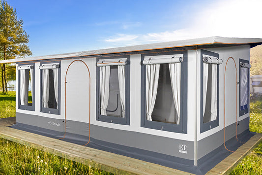 Embla 5+ Frittstående Helårstelt 5.7m x 3.5m – Robust PVC Kvalitet