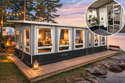 Ask 7+ Steel grey - Inkludert skyvedør