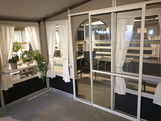 Skyvedør til Ask og Embla med helglass