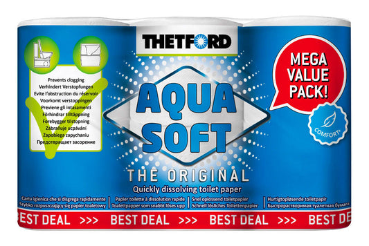 Aqua Soft Toalettpapir 6 pk